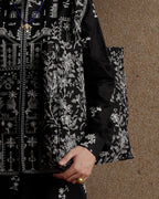 Black Embroidered Tote Bag