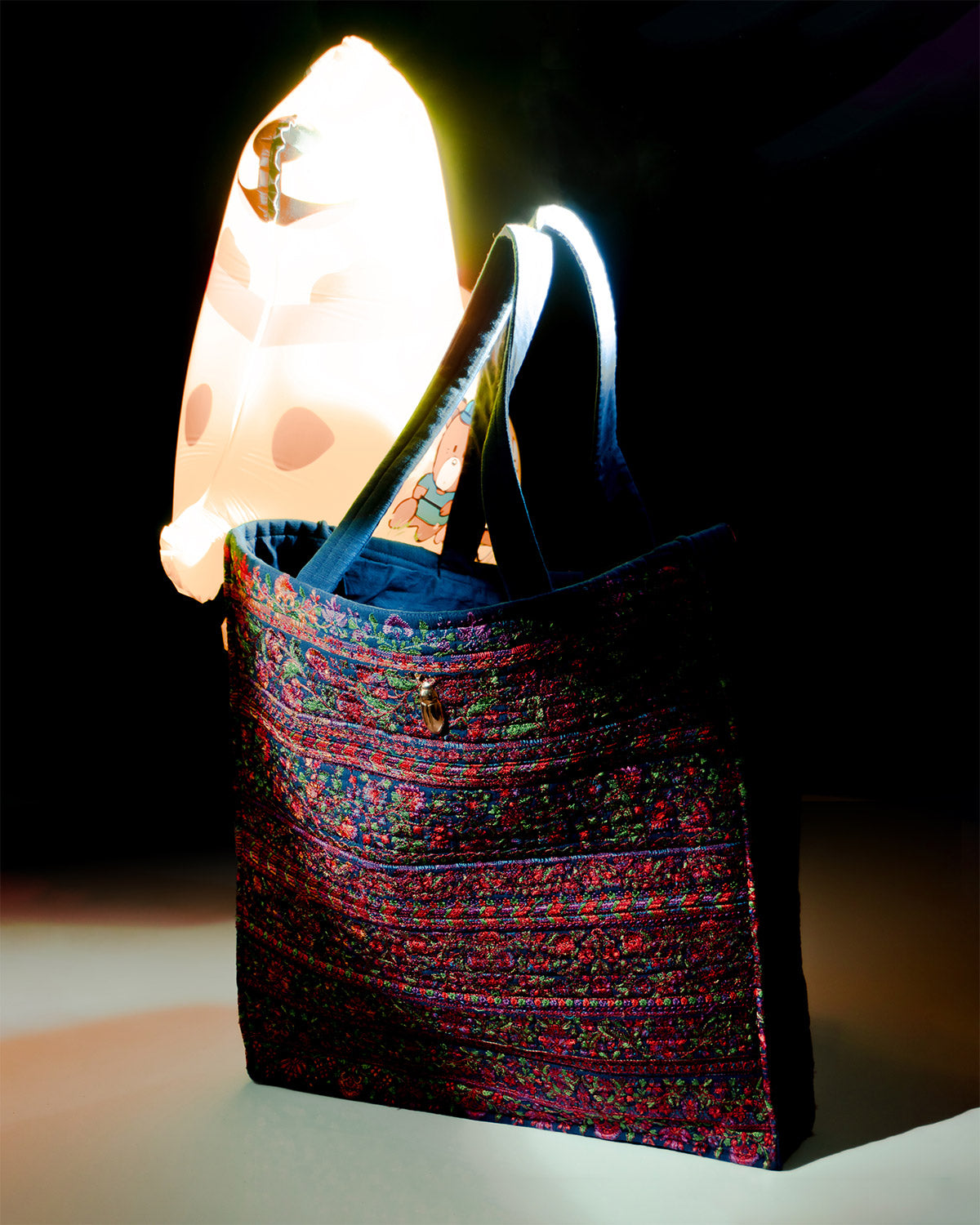 Navy Bloom Tote
