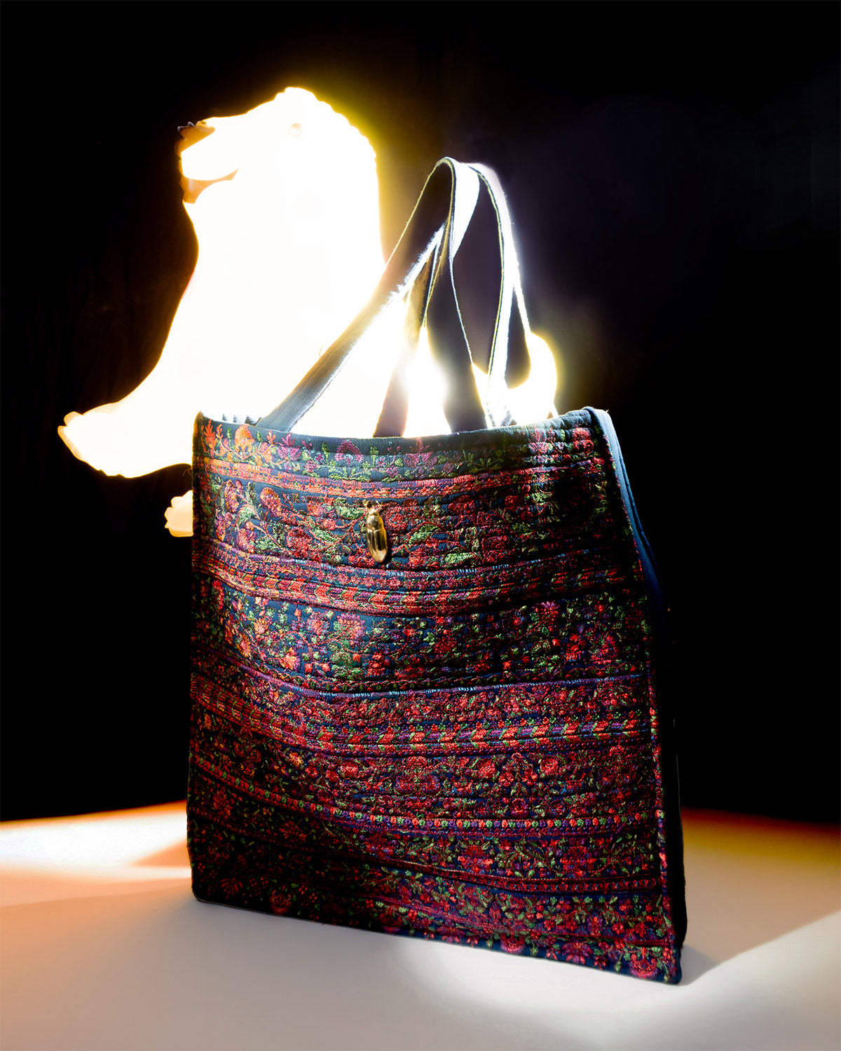 Navy Bloom Tote