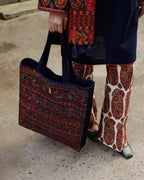 Navy Bloom Tote